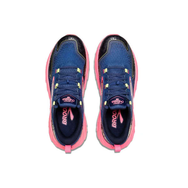 Brooks Cascadia 18 Trail Running Shoes Ladies (Grey Blue/Pink/Sunny Lime)