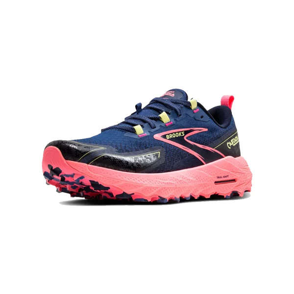 Brooks Cascadia 18 Trail Running Shoes Ladies (Grey Blue/Pink/Sunny Lime)