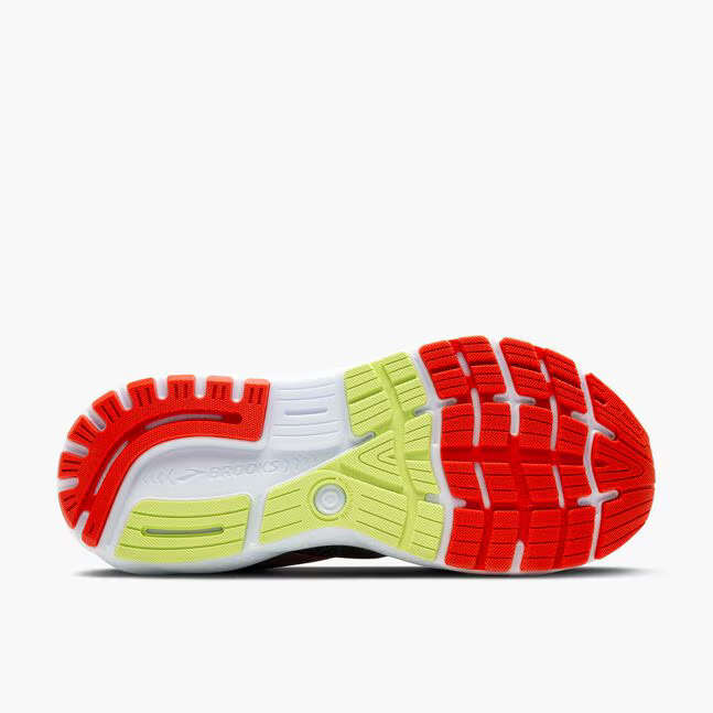 Brooks Ghost 16 Men's (Wide/2E) (Black/Mandarin Red/Green)