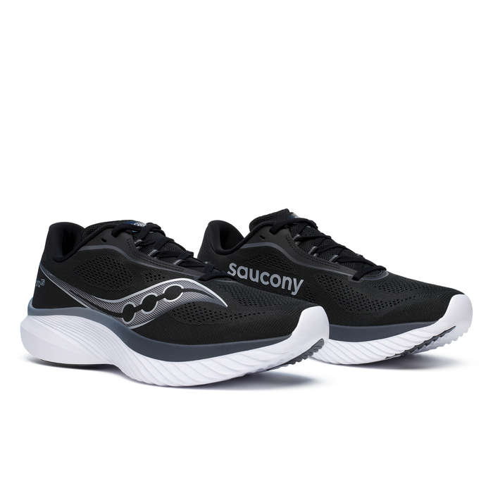Saucony Kinvara 15 Road/Racing Running Shoes Mens (Black/White)