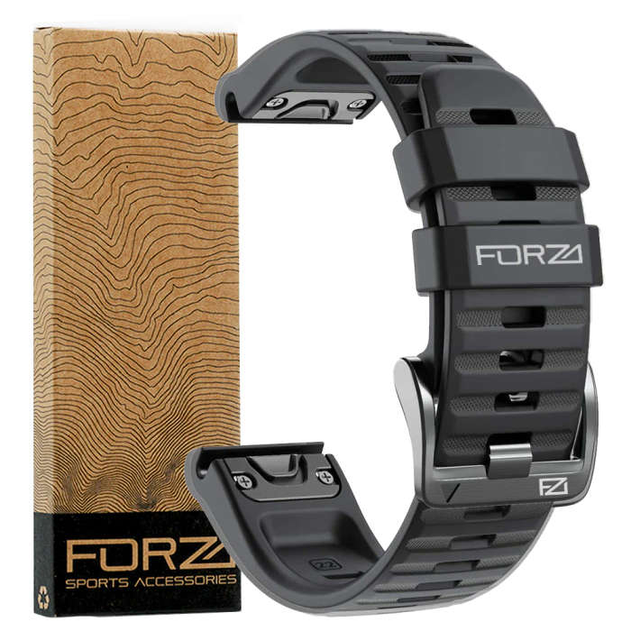 FORZA - ELITE | 22mm Easy Fit Watch Strap for Garmin (Black)
