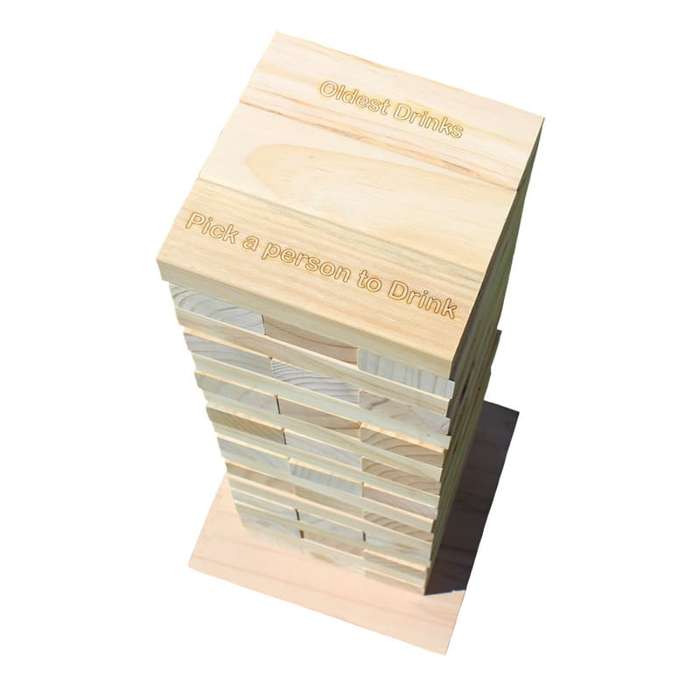 Giant Trendify Party Drinking Jenga like Building Blocks with Bag