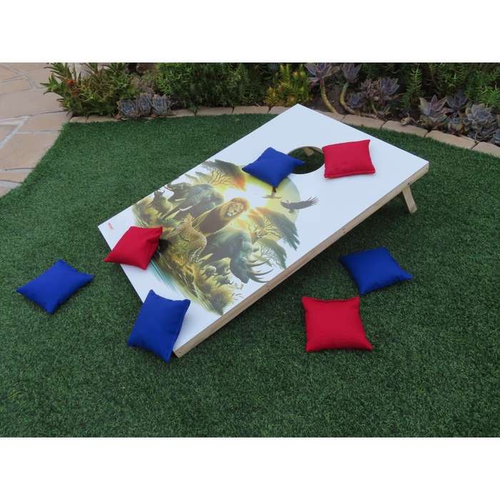 Trendify Giant Single Board Cornhole Game with 8 X Bean Bags (Optional Themes) (Branding Options ...