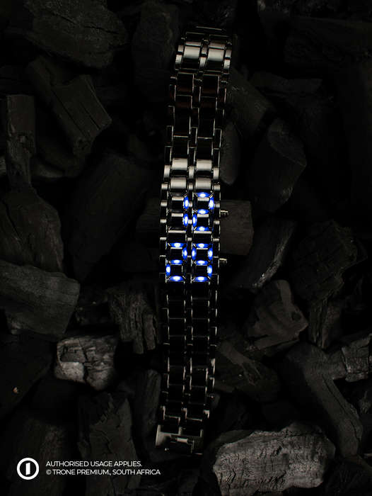 Coated Chain Watch - Blue LED