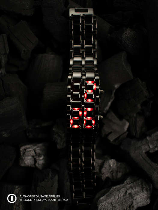 Coated Chain Watch - Red LED