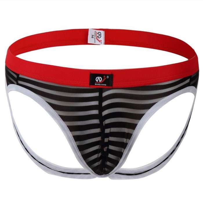 WJ Transparent Black Jockstrap