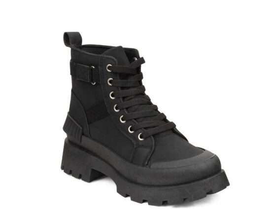 TTP Fashion Platform Combat Ladies Ankle Boots