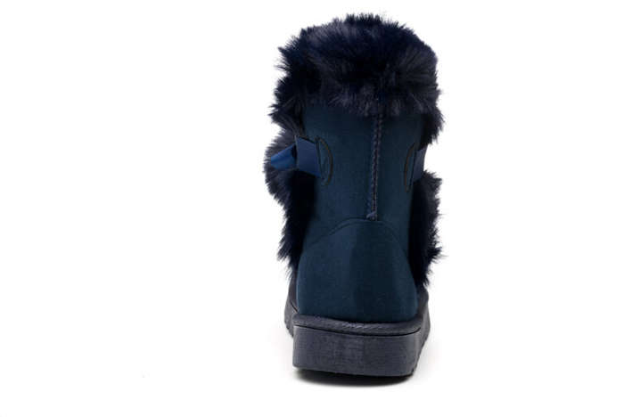 TTP Women's Suede Ankle Polar Boots with Ribbon Decor