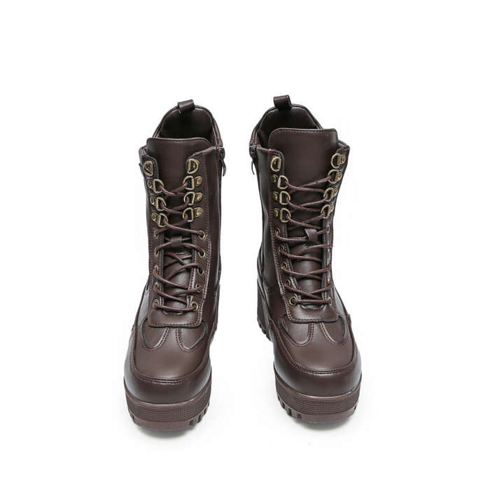 TTP Sleek Platform Lace-up Ankle Boots XB502