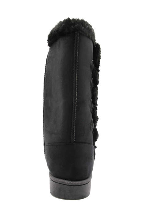 TTP Women's Suede Four Button Mid-Calf Polar Boots