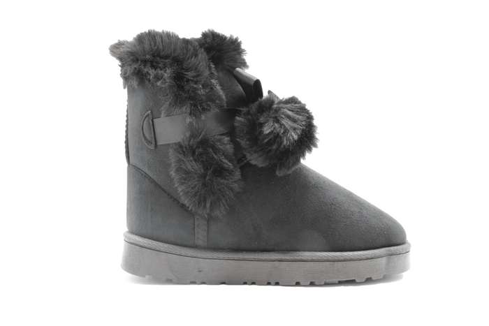 TTP Women's Suede Ankle Polar Boots with Ribbon Decor