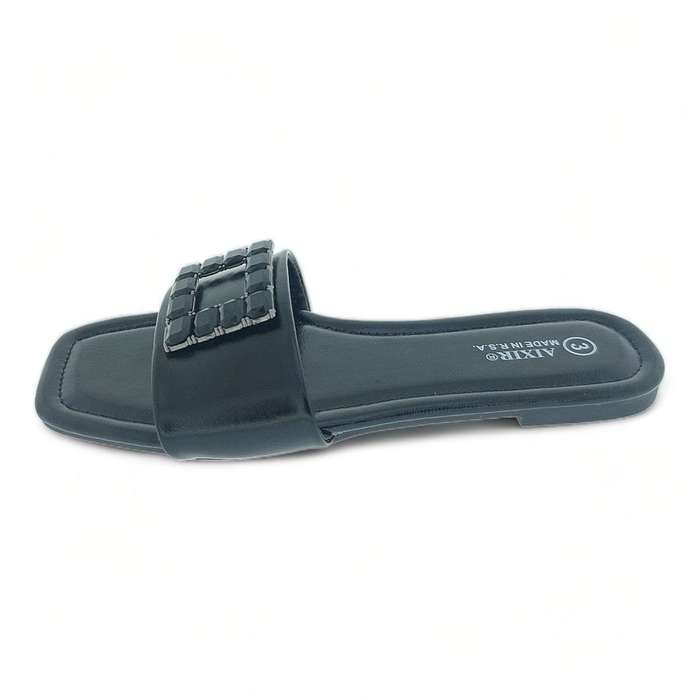 Aixir Sandal with Embellished Square Decor PSL4184