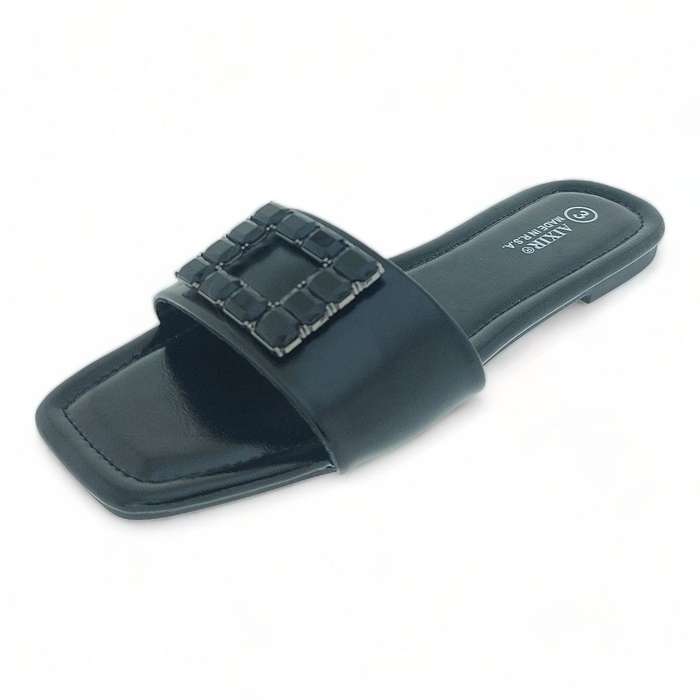 Aixir Sandal with Embellished Square Decor PSL4184