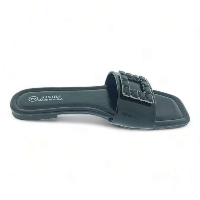 Aixir Sandal with Embellished Square Decor PSL4184