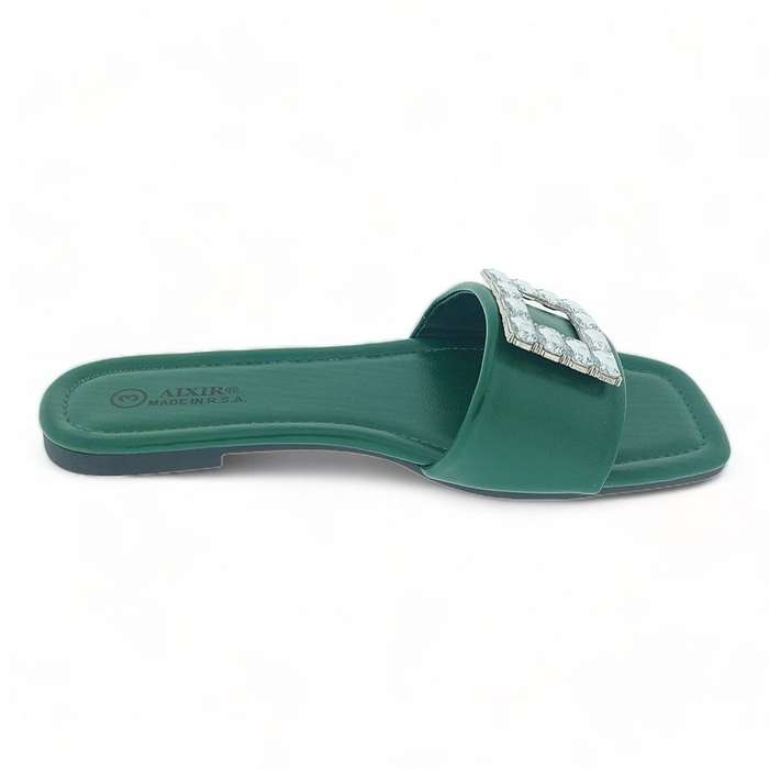 Aixir Sandal with Embellished Square Decor PSL4184