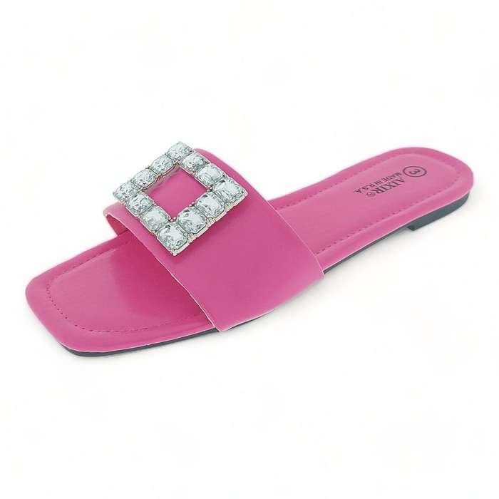 Aixir Sandal with Embellished Square Decor PSL4184