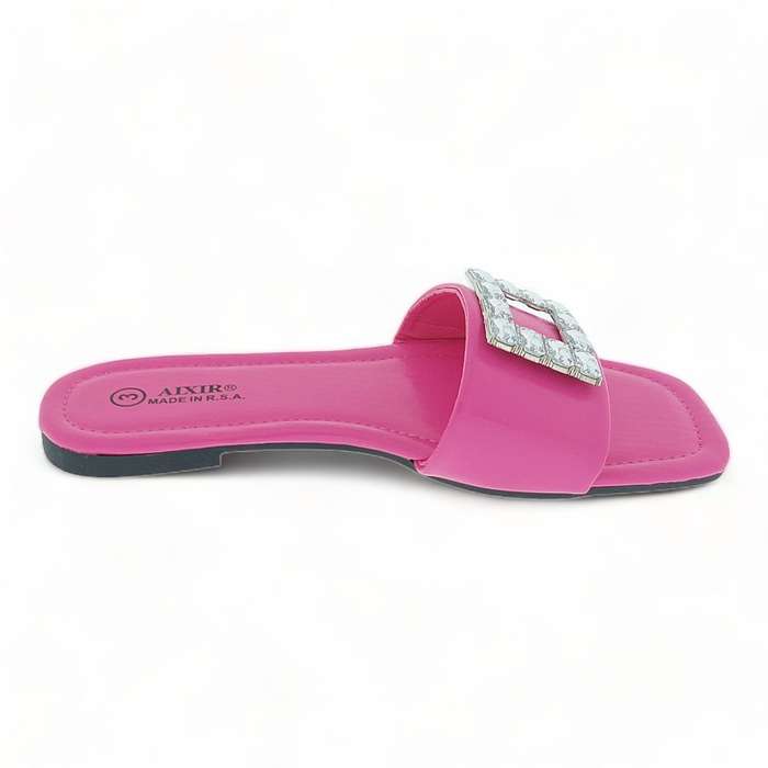 Aixir Sandal with Embellished Square Decor PSL4184
