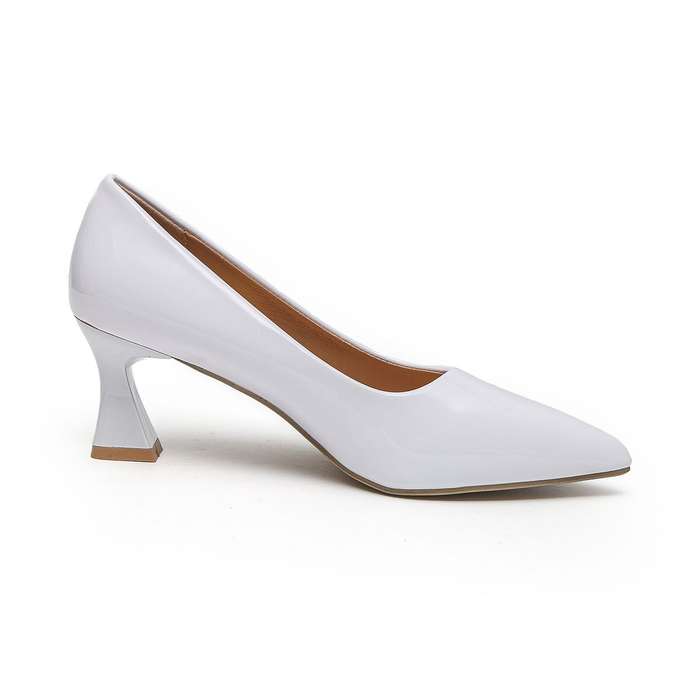 TTP Women Spool Heel Patent PU Slip On Heels JSF65