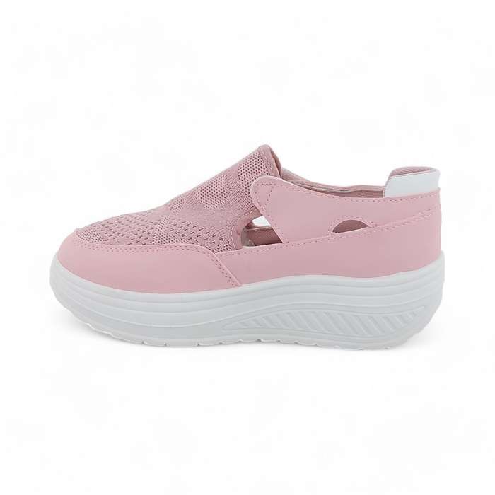 Fashion Platform Sneaker with Hook and Loop XB3905