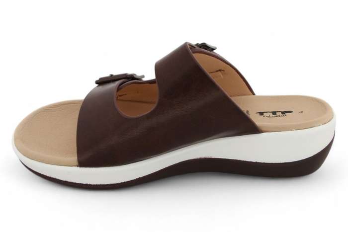 TTP Women PU Dual Buckle Platform Slider HT2207-7