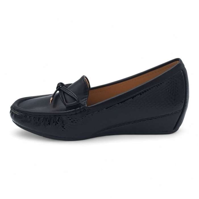 TTP Women Round Toe Wedge Heel Loafers JSF126