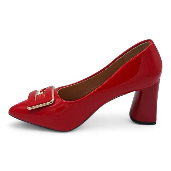 TTP Women Patent PU Block Heel Courts - JSF129