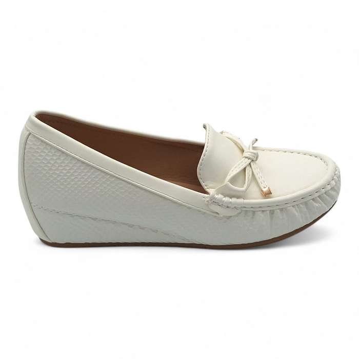 TTP Women Round Toe Wedge Heel Loafers JSF126