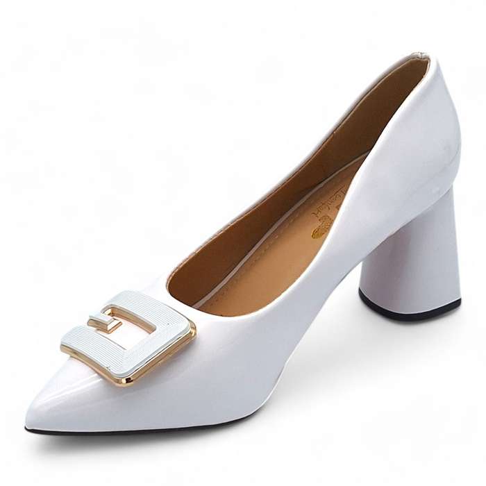 TTP Women Patent PU Block Heel Courts - JSF129