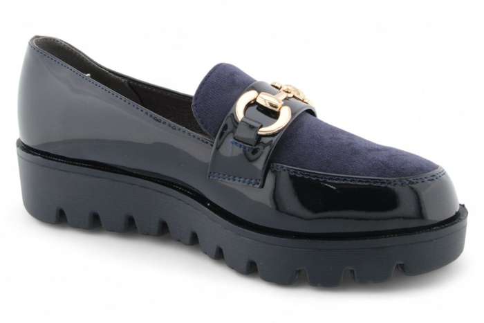 TTP Women Platform Round Toe Loafers with Link Decor HT2422-5