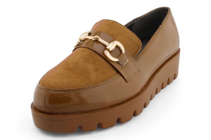 TTP Women Platform Round Toe Loafers with Link Decor HT2422-5