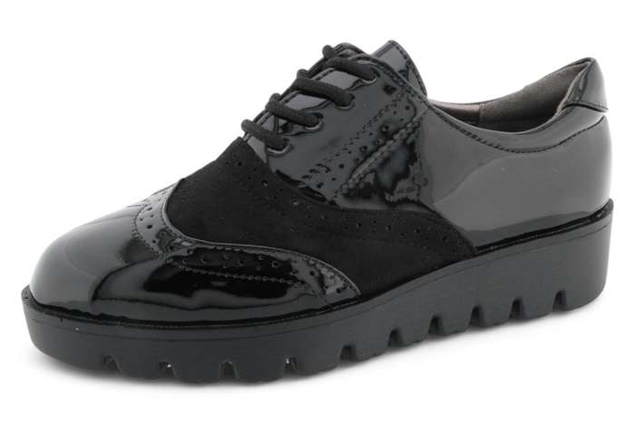 TTP Women Round Toe Platform Derby with Brogue Detail HT2422-2
