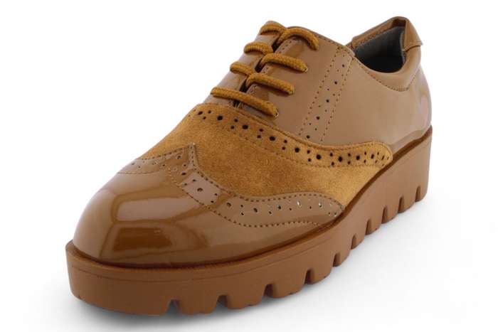 TTP Women Round Toe Platform Derby with Brogue Detail HT2422-2