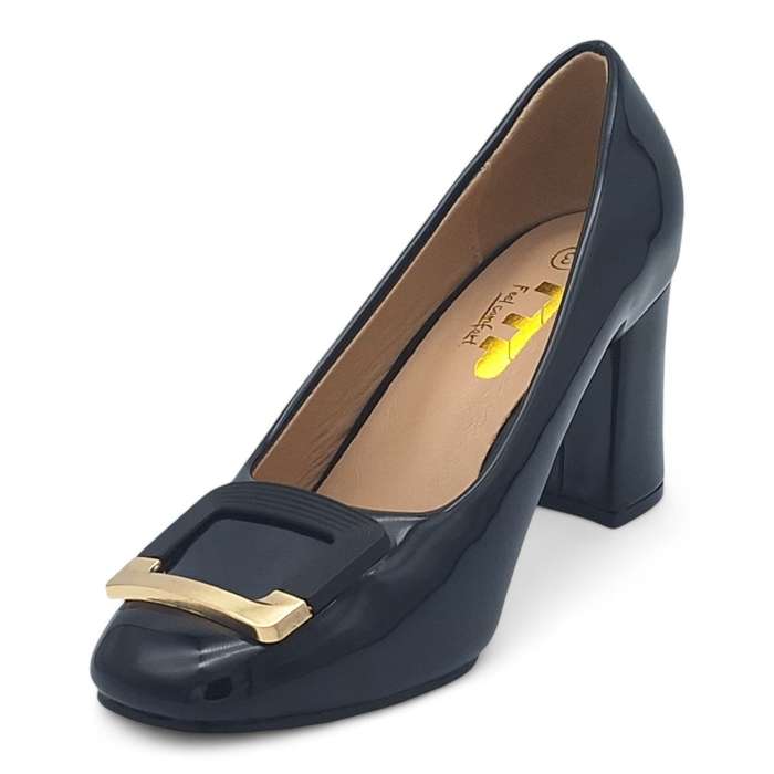 TTP Women Patent PU Block Heels JSF15-1