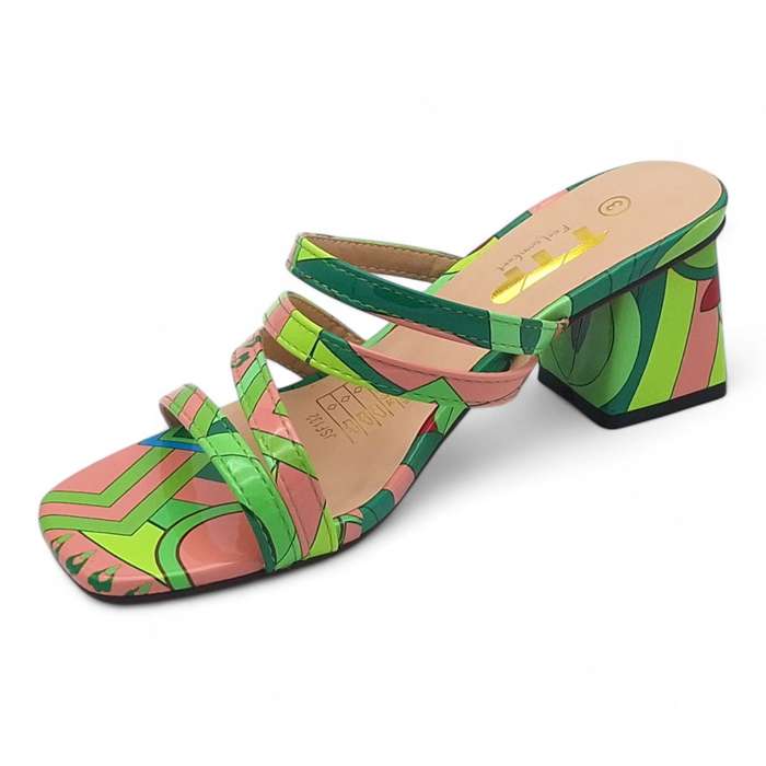 TTP Women Colourful Strappy Slip On Sandals JSF132