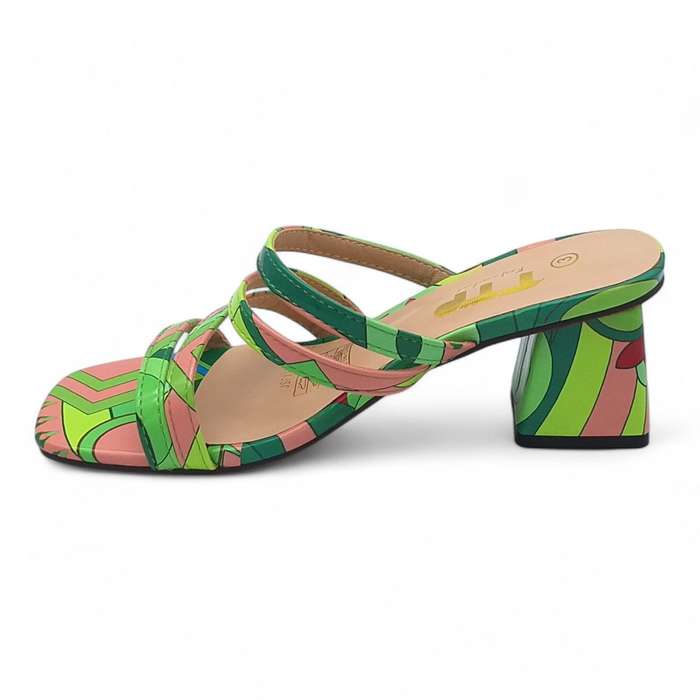 TTP Women Colourful Strappy Slip On Sandals JSF132