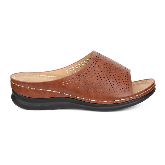 TTP Ladies Comfortable Slip-On Sandals with Cut Out Detail L18816