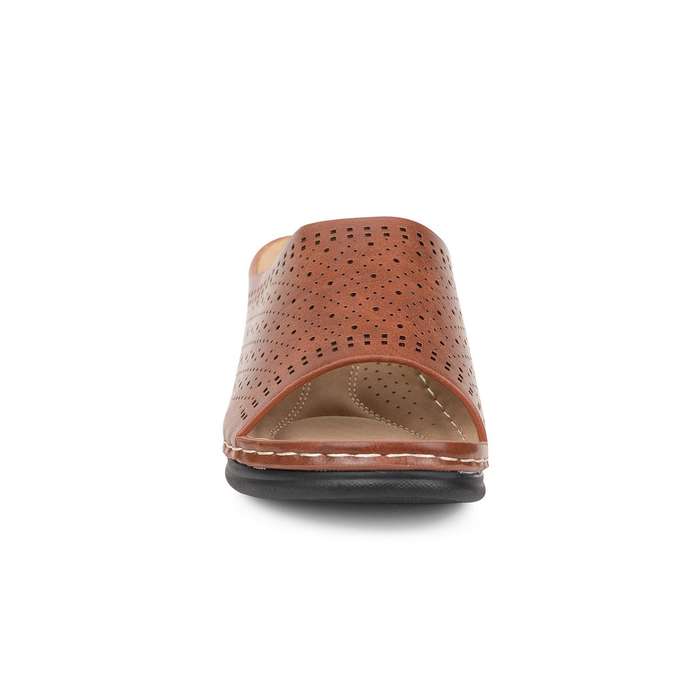 TTP Ladies Comfortable Slip-On Sandals with Cut Out Detail L18816