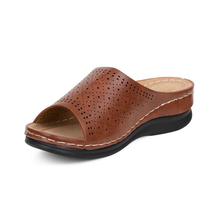 TTP Ladies Comfortable Slip-On Sandals with Cut Out Detail L18816