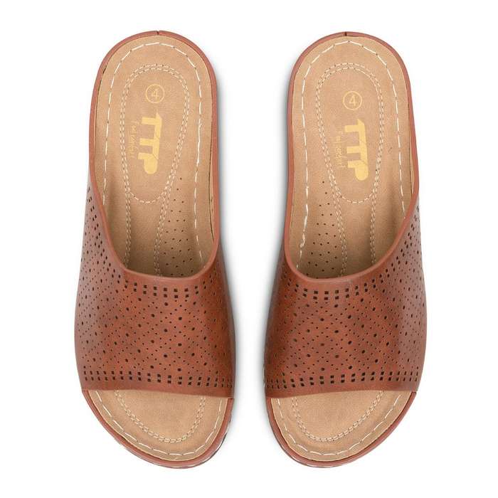 TTP Ladies Comfortable Slip-On Sandals with Cut Out Detail L18816