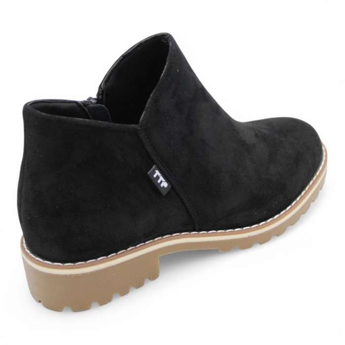 TTP Women Round Toe Ankle Boots with Side Zipper HT241008