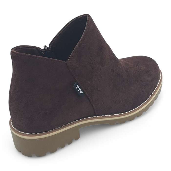 TTP Women Round Toe Ankle Boots with Side Zipper HT241008
