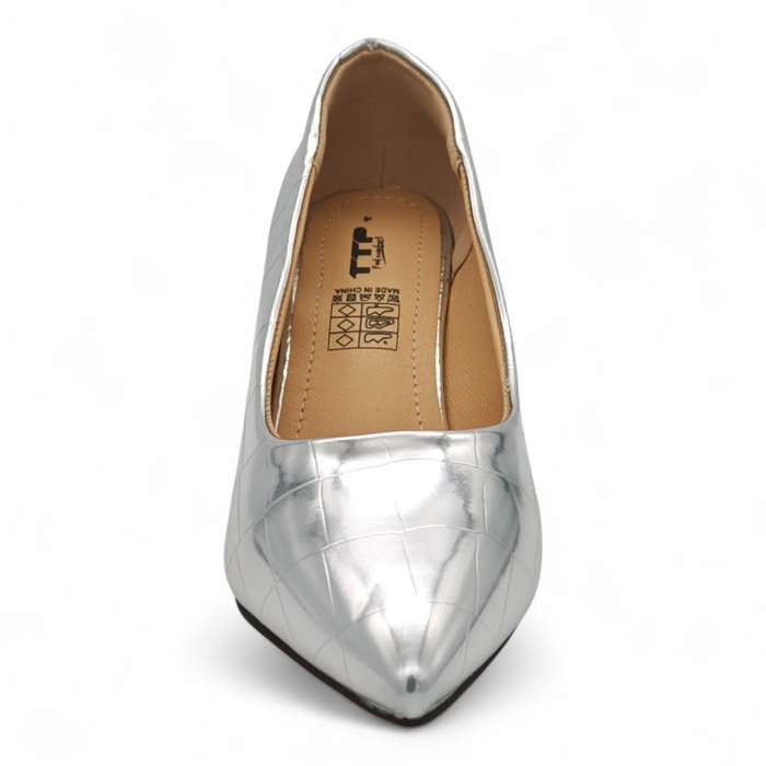 TTP Patent PU Block Heel with Croc Embossed HTG-06