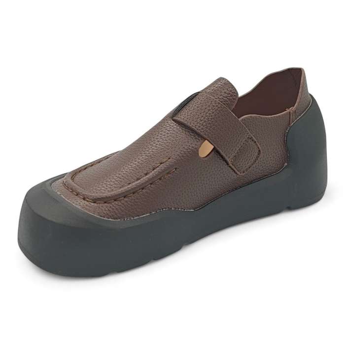 TTP Women's Moccasin-Styled Mary Jane Platform Casual Shoe BKHT03