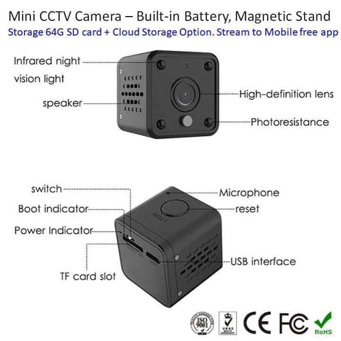 Smart Mini Wireless Camera CCTV Full HD | WiFi Tuya Smart Life