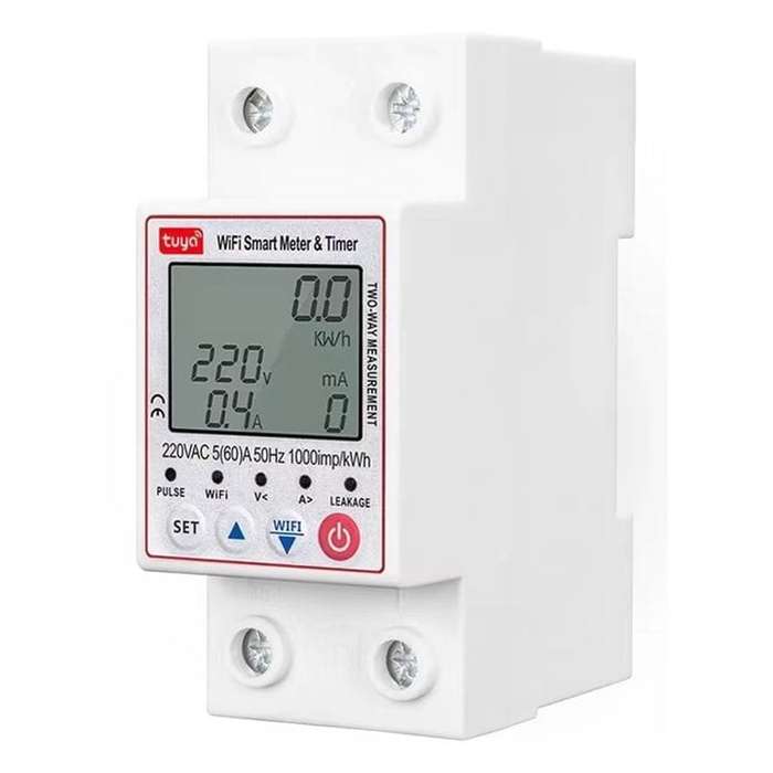 Smart Switch + Energy Monitor Power Consumption + Earth Leakage | 63A, 230VAC | WiFi Tuya Smart Life