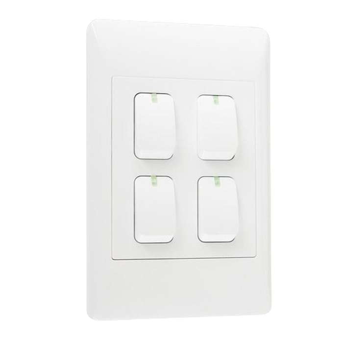 Smart WiFi Mechanical Light Switch, 4 Gang | Neutral Wire + BT | WiFi Tuya Smart Life