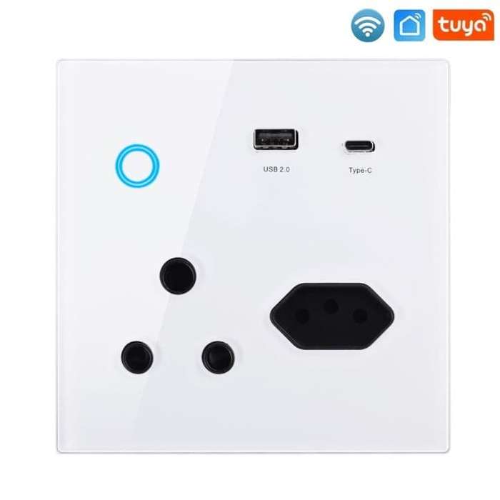 Smart Wall Socket Switch | 4x4 SA 3pin 16A Charger | WiFi Tuya Smart Life