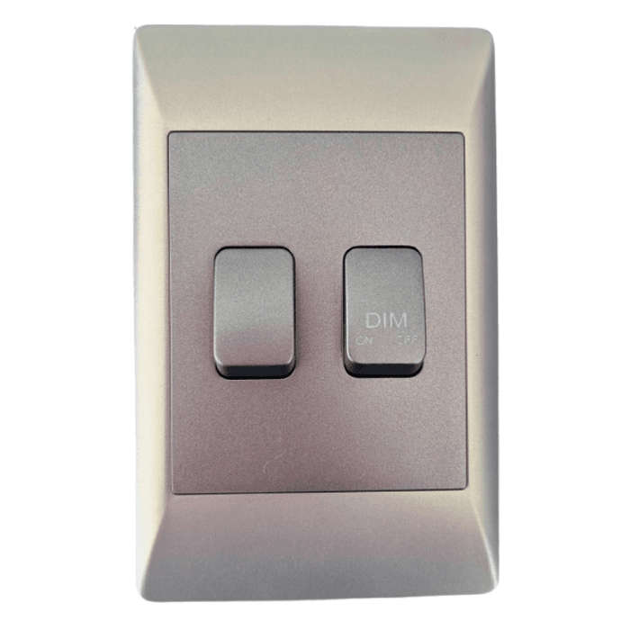Smart Mechanical Hybrid Switch  2 Gang, 1 Dimmer + 1 Light | Neutral Wire + BT | WiFi Tuya Sma...
