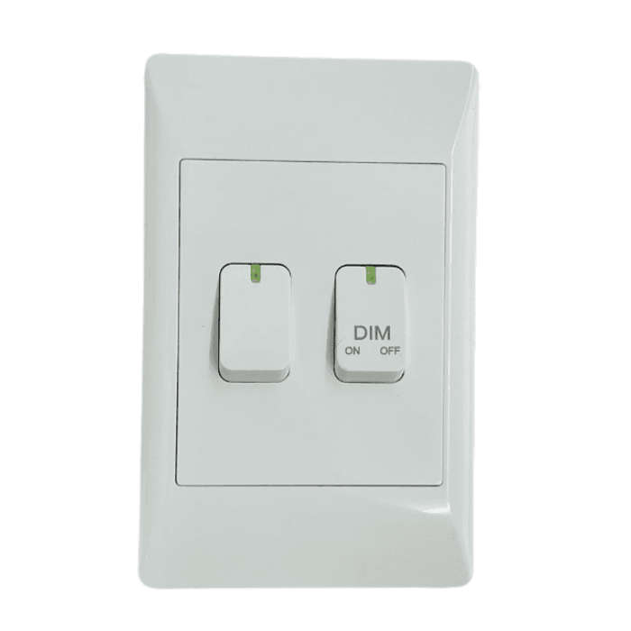 Smart Mechanical Hybrid Switch  2 Gang, 1 Dimmer + 1 Light | Neutral Wire + BT | WiFi Tuya Sma...