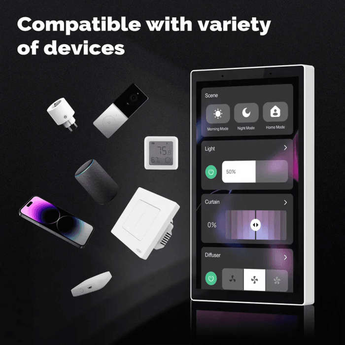 Smart 5-inch Touch Screen Control Panel | WiFi, Zigbee & BLE connectivity | Tuya Smart Home